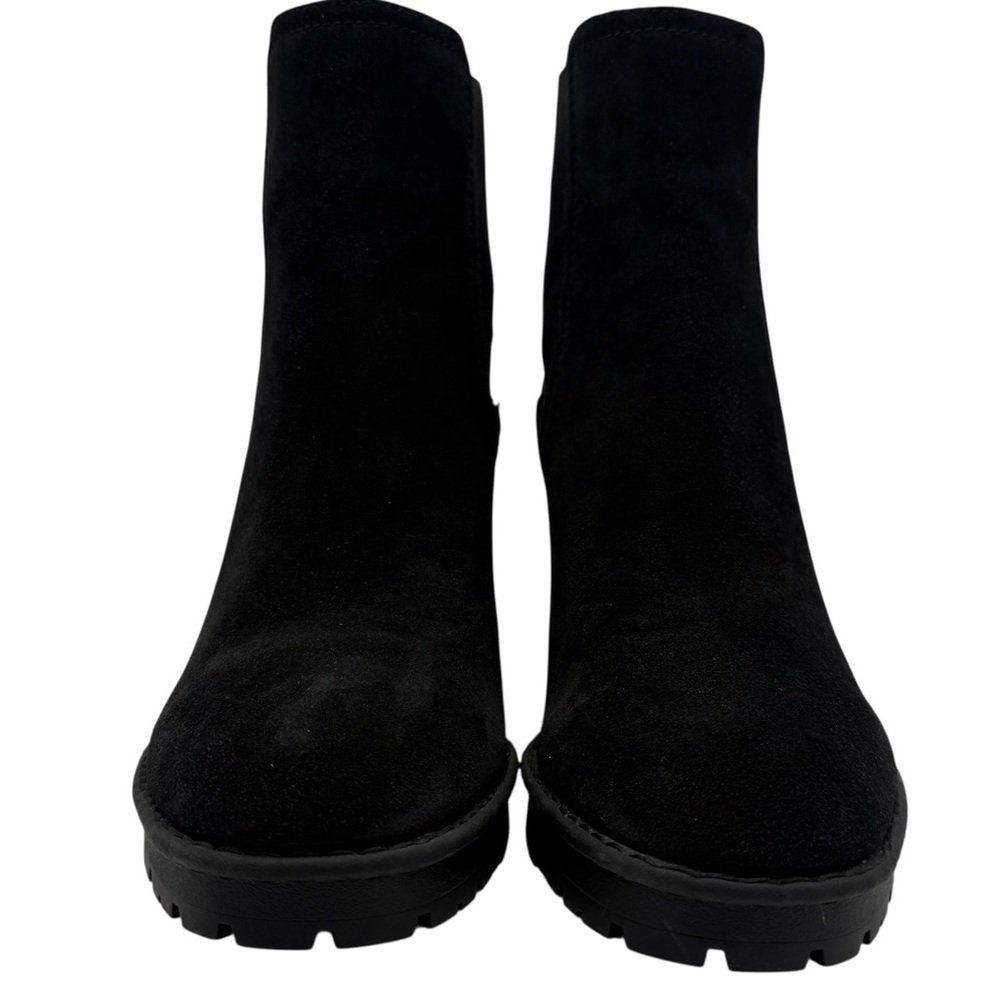 Vince Womens Shoes Henderson Boots Sz 10 Black Suede Leather Pull On Heeled - Picture 4 of 11